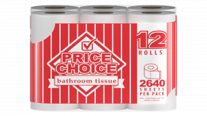 price choice 12 rolls 2ply 2640 sheets