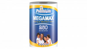 Premium megamax 250 sheets single roll 2 ply blue 2